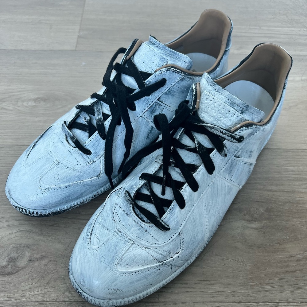 Maison Margiela Black & White Replica Sneakers Size 47